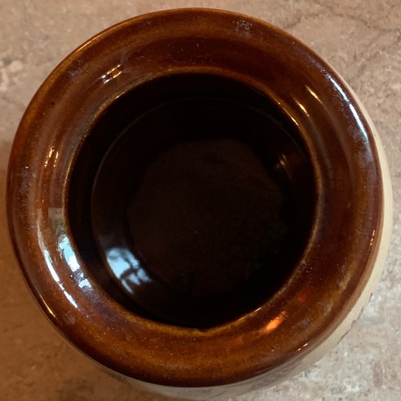 1970's Brown Glaze Wheat Flower Taiwan Stoneware Small Vase - Picture 2 of 7